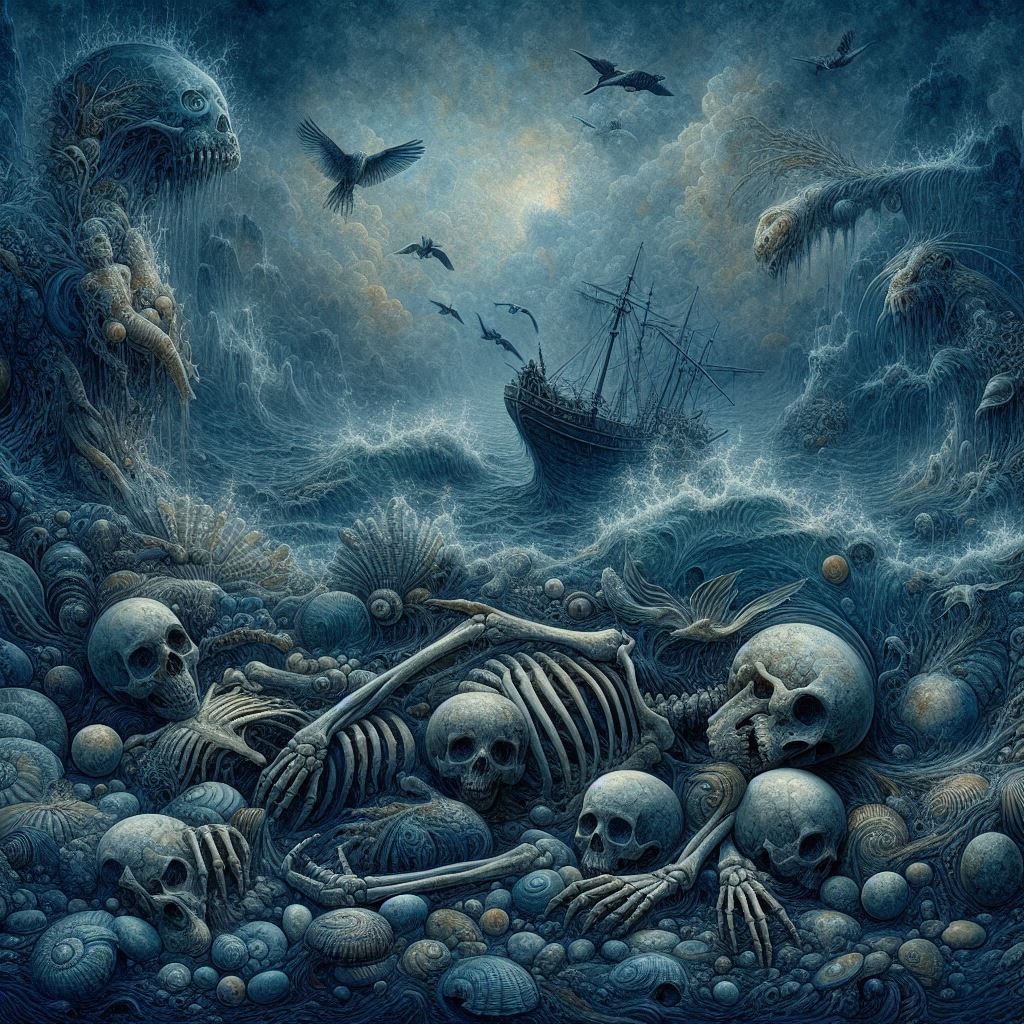 somber azure ocean floor